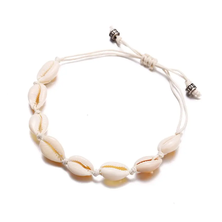 Miss JQ Boho Shell ножные браслеты натуральная оболочка Ropo цепь ножной браслет для женщин Мода океан дизайн Дружба Ювелирные изделия
