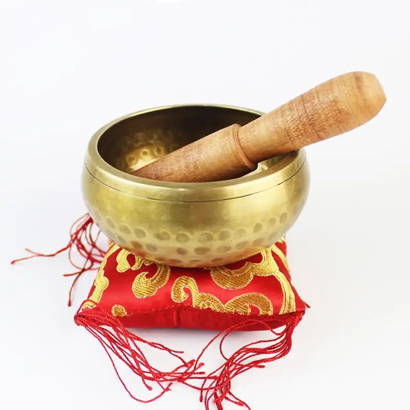 Тибетская Поющая чаша Медитация Гонг дзен чаша для йоги набор с деревянным нападающим домашняя декоративная жертвоприношение Dharma монахи лама непальская