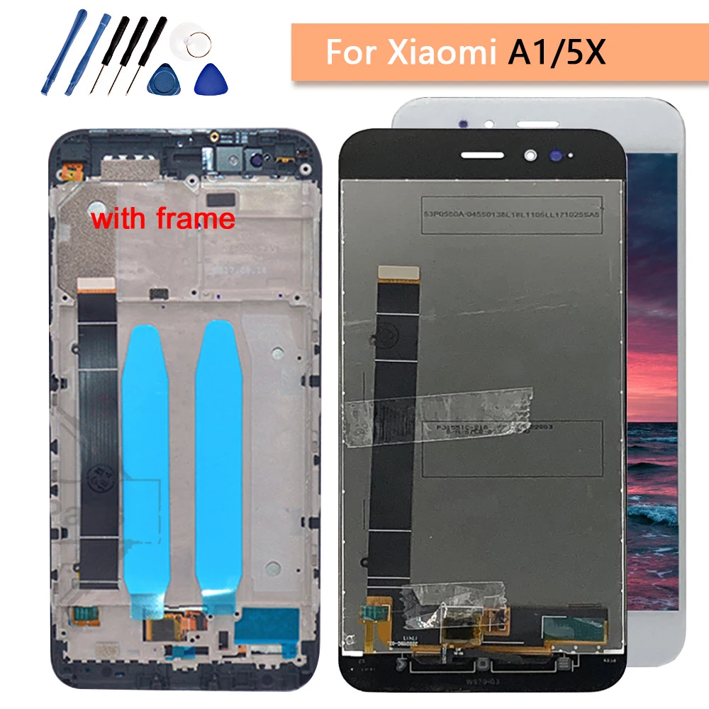 100% протестированный для Xiaomi Mi A1 5X ЖК-дисплей + рамка сенсорного экрана панель MiA1