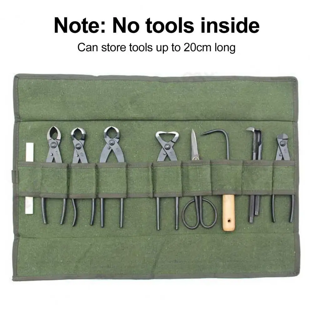 GreenJapaneseBonsaiToolsStoragePackageRollBagGardenRepairTool