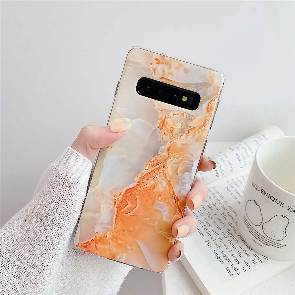 Мрамор силиконовый чехол для samsung Galaxy Note 10 9 8 S9 S8 S10 плюс S10E A70 A40 A50 A51 Чехол обложка чехол-накладка для телефона из мягкого термополиуретана чехол s