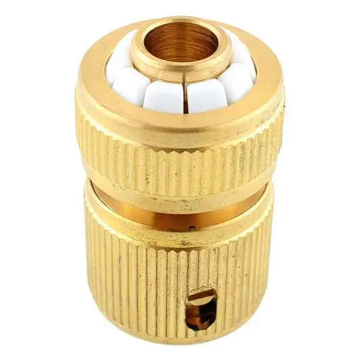 Golden Полив сада прочный медный водяной шланг трубы быстрые разъемы кран фитинг адаптер легко установить - Цвет: Golden