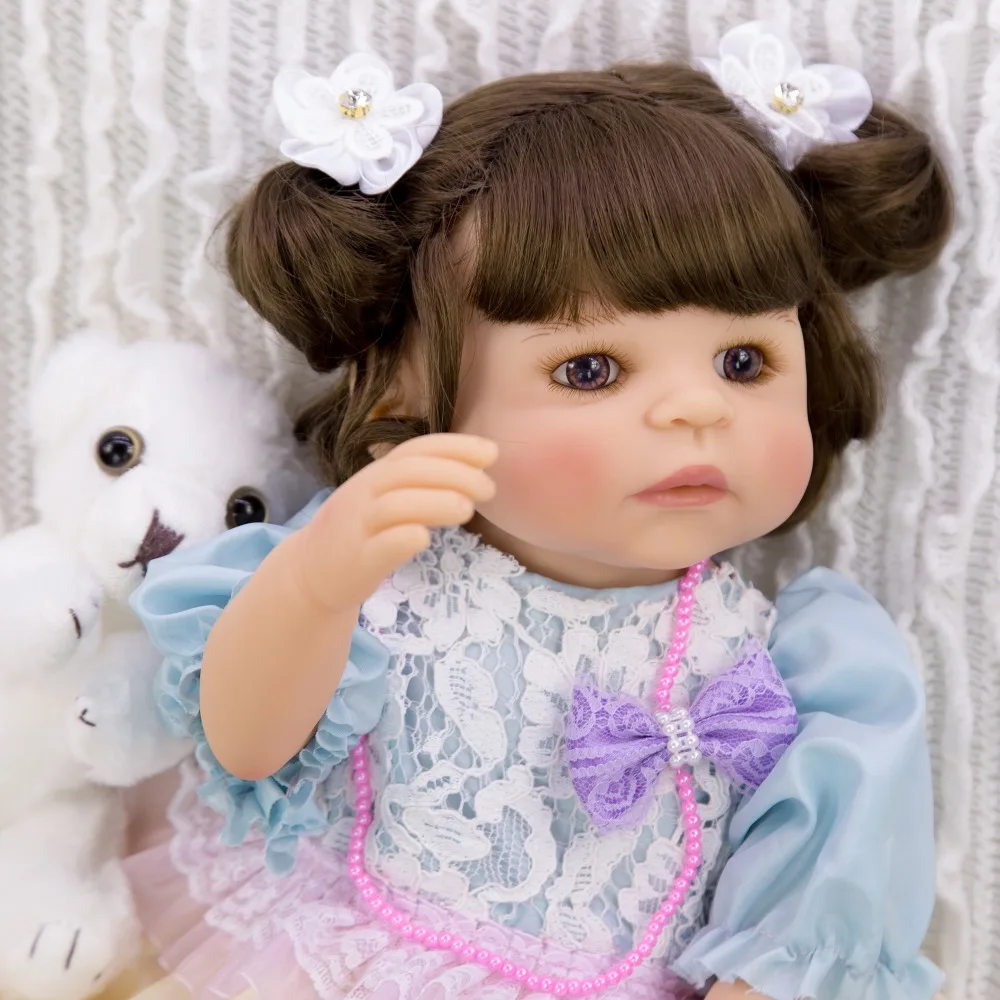 55 см Reborn Baby Doll полная силиконовая Bebe Bonecas Реалистичная маленькая принцесса Реалистичная развивающая кукла Рождественский подарок игрушки