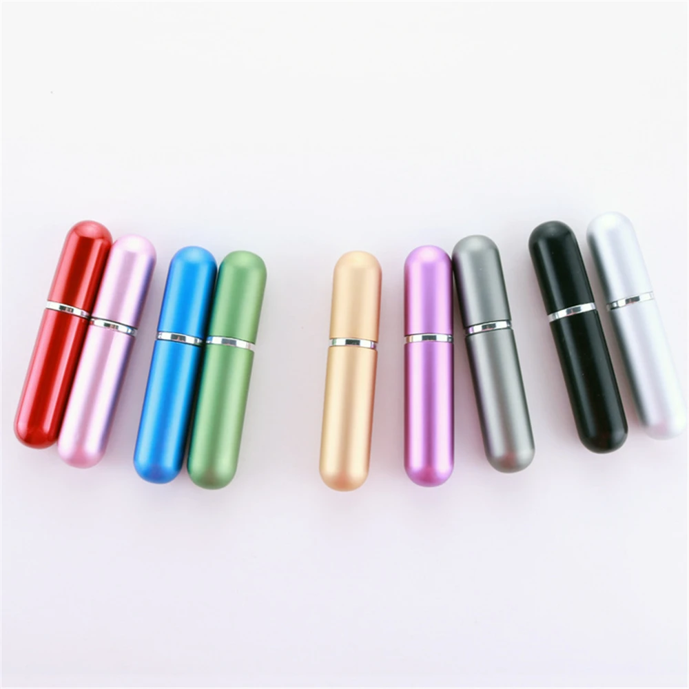 

Mini 5ml Portable Travel Aluminum Refillable Perfume Bottle Spray Bottle Empty Cosmetic Containers Perfume Bottle