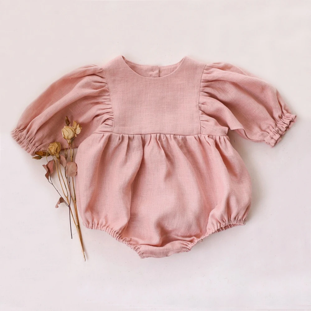 Baby Bodysuits for girl  100% Cotton Rompers for 0-24M Solid Half Sleeve Romper Jumpsuits One-piece Spring Summer Cute Newborn Baby Girl Clothes best baby bodysuits