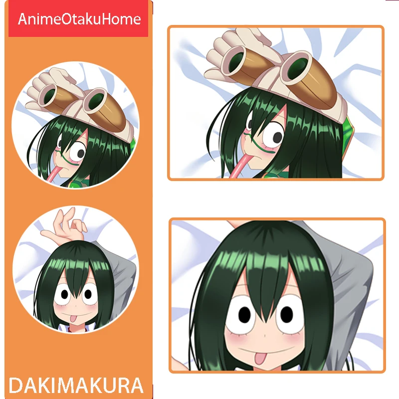 

Anime Manga My Hero Academia Asui Tsuyu Throw Pillow Cover Hug Body Pillowcase Otaku Bedding Decoration Dakimakura Pillow Case