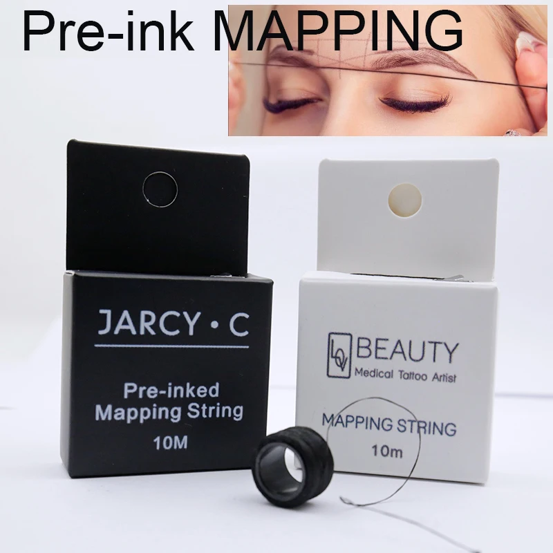 Pre-inked Brow Mapping String Permanent Makeup Artist идеальный измерительный инструмент для микроблейдинга, микроблейдинга, косметического татуажа