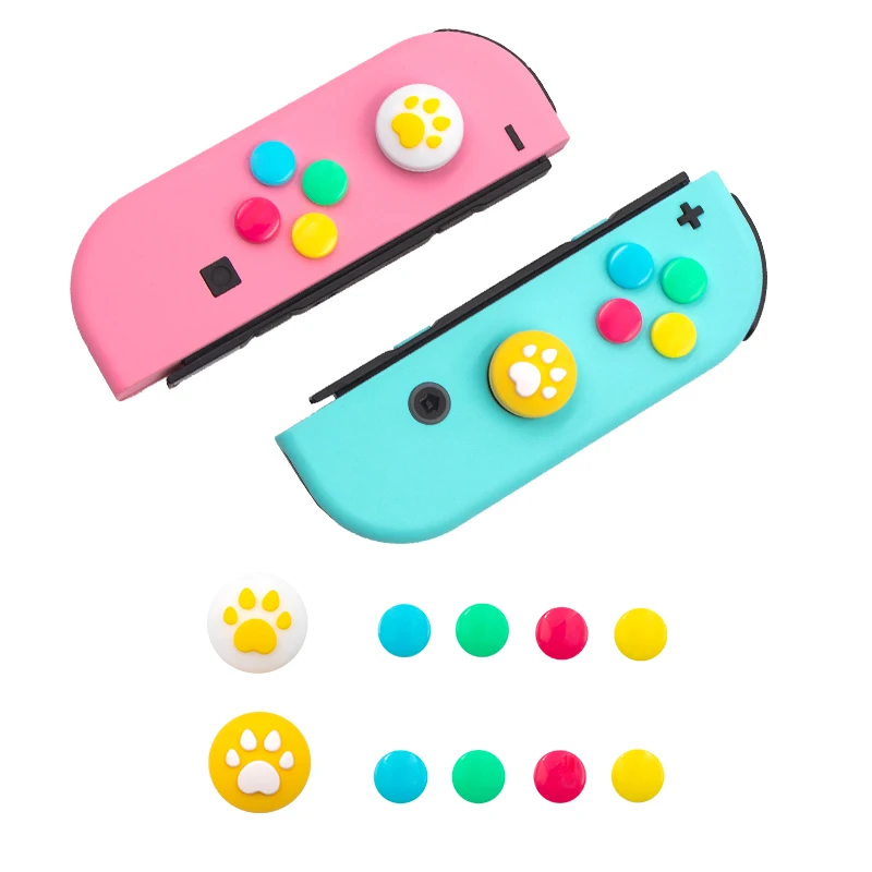 Цветные наклейки сделай сам для Nintendo Switch NS Lite Joy Con Caps консоли NX JoyCon чехол
