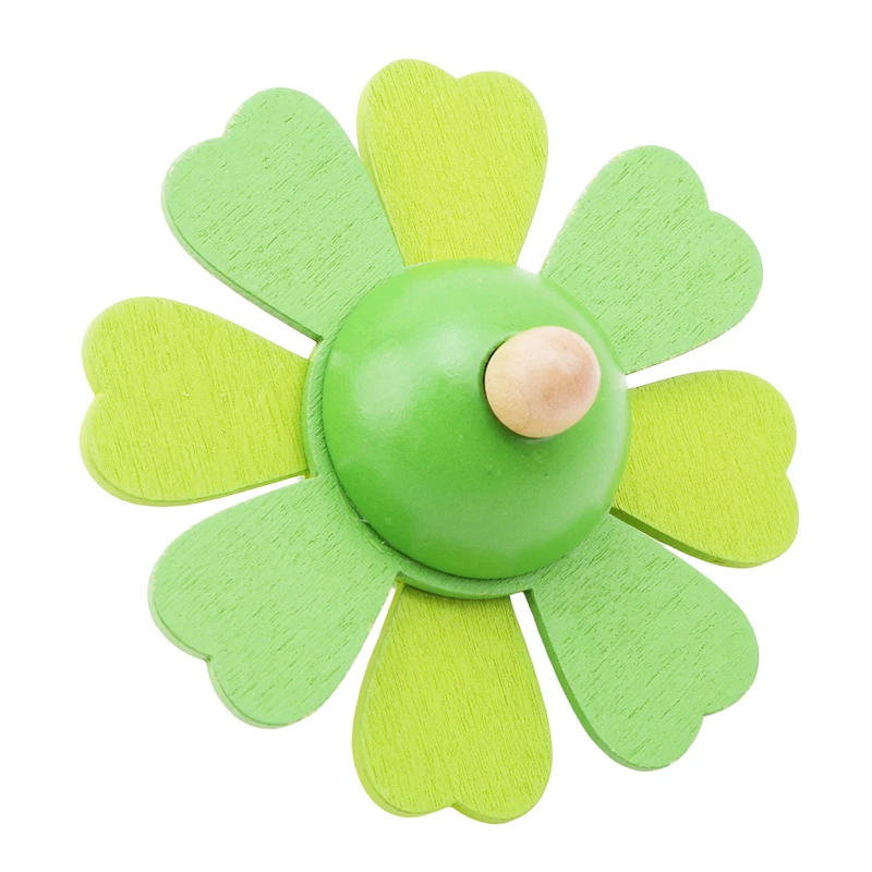 Детские Классические игрушки цветок деревянный волчок дети традиционный интеллект развития Развивающие игрушки Рождественский подарок