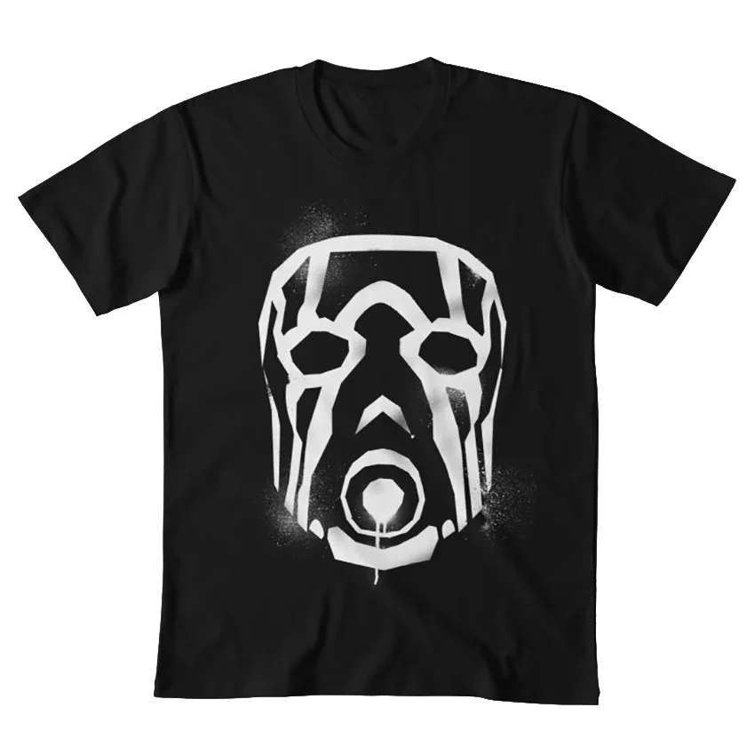 Модная креативная графическая Футболка Топ Psycho Mask граффити borderland спрей трафарет