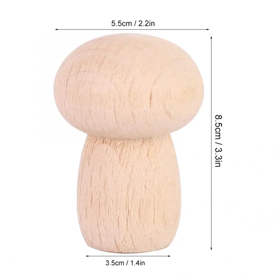 12PCS Mini Wooden Mushroom Shape Style Refrigerator Magnets Decoration Fridge Magnetic Sticker Magnets Fridge