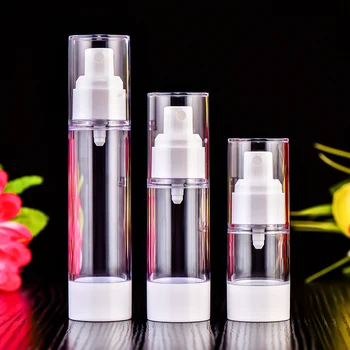 

ABBO AMMO 15ml 30ml 50ml 80ml 100ml Airless Spray Bottles Plastic Vacuum Cosmetic Bottles Refillable Travel Atomizer Bottles