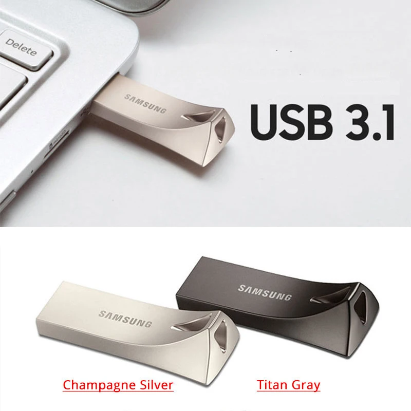 Samsung-bar Plus Usb 3.1 Pen Drive Pen Drive de Metal Mini Memory Stick Memory Stick Dispositivo de Armazenamento Disco u 64gb 128gb 256gb - Imagem 4