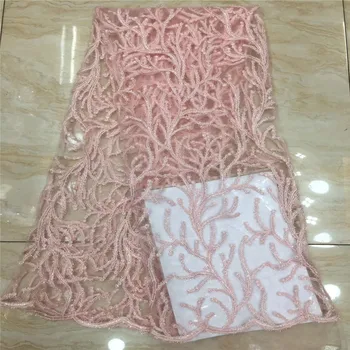 

African Lace Fabric 2019 Embroidered Nigerian Laces Fabric Bridal High Quality French Tulle Lace Fabric For Wedding Party
