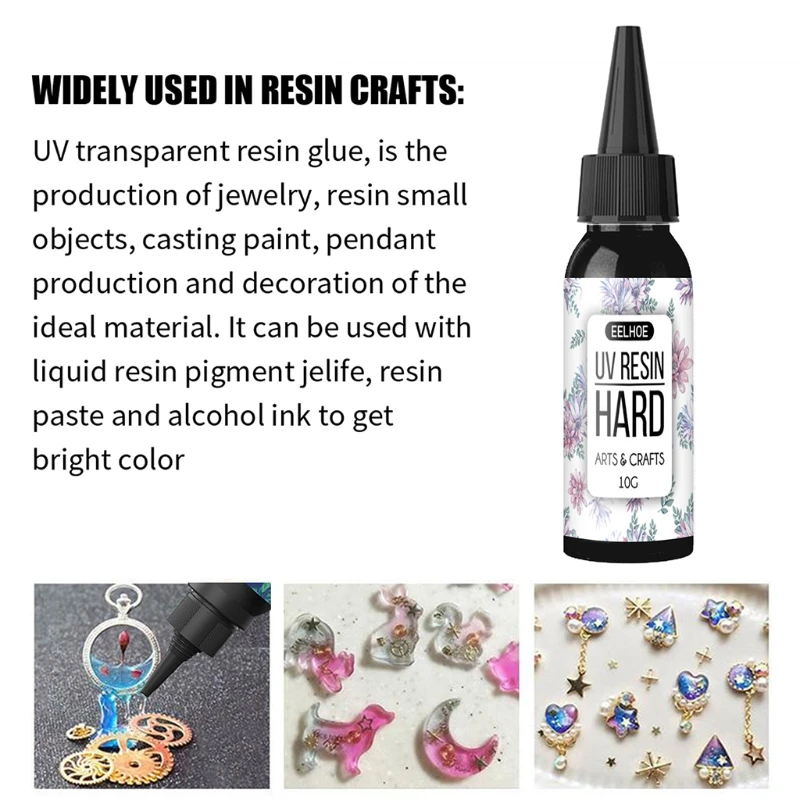 10/20/30/50/100/200ml UV Resin Hard Type Crystal Clear Glue Ultraviolet  Curing Epoxy Crafts Jewelry Making DIY Accessories - AliExpress