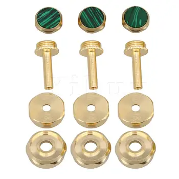 

Yibuy Green Stone Decoration Trumpet Repair Kit Gold Replacement Part Copper
