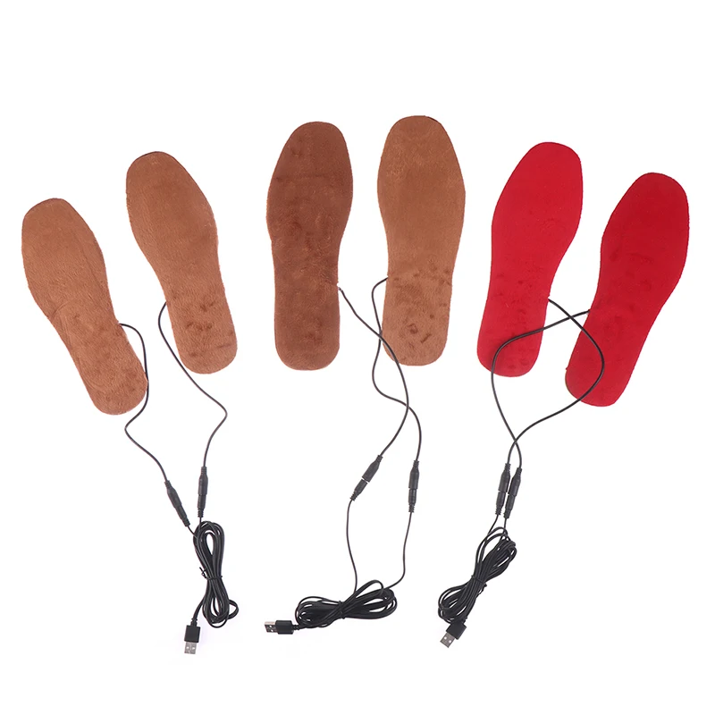 3 Sizes Electric USB Plug Heat Warm Socks Pads Foot Keep Warm Heated Insole Electric Heating Shoes Insoles Supplies Men Women