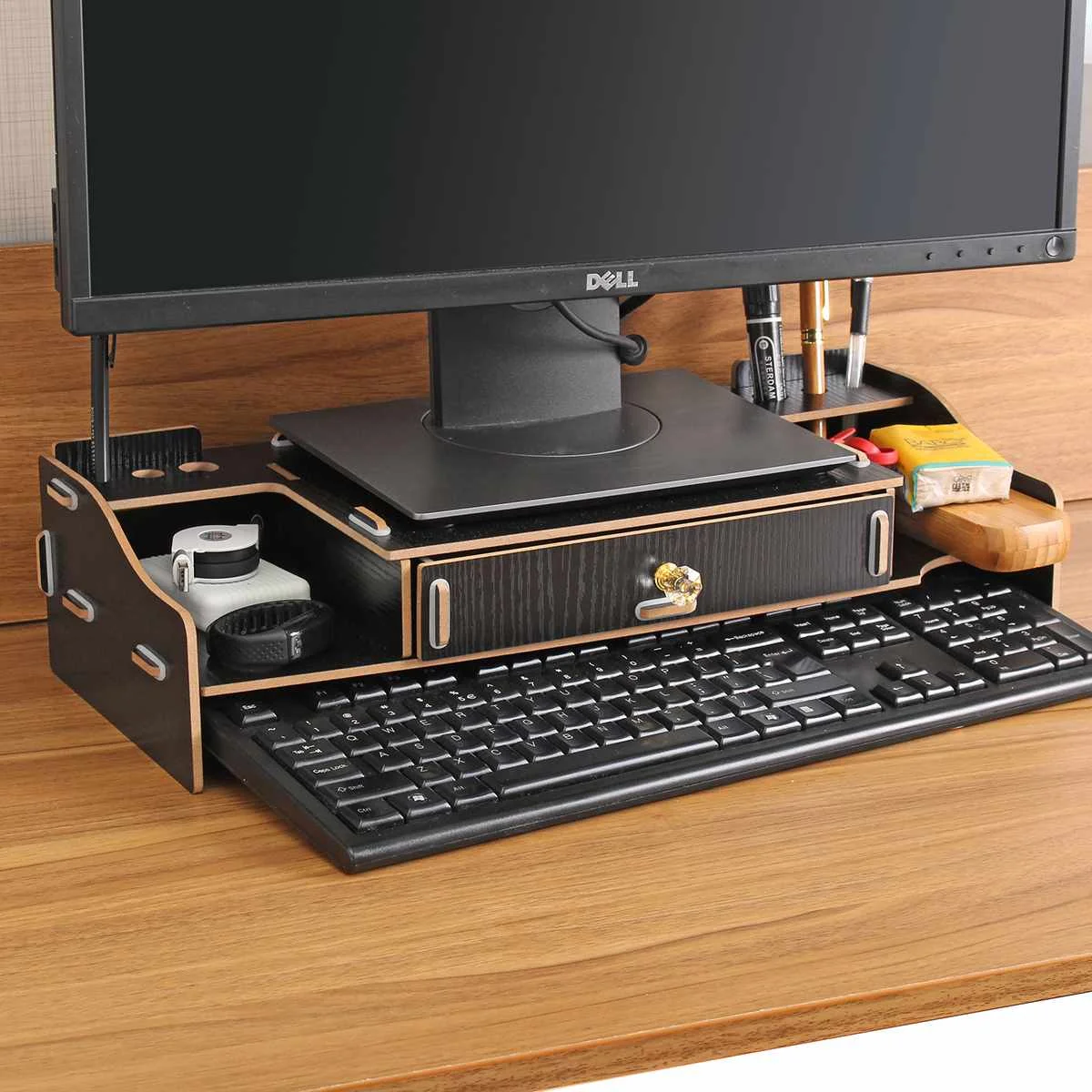  Wooden Monitor Shelf Plinth Strong Laptop Stand LED LCD Computer Riser Desktop Holder Bracket Home 