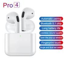 Écouteurs intra auriculaires sans fil Bluetooth TWS Mini Pro 4, oreillettes mains libres, stéréo, antibruit, pour Apple iPhone