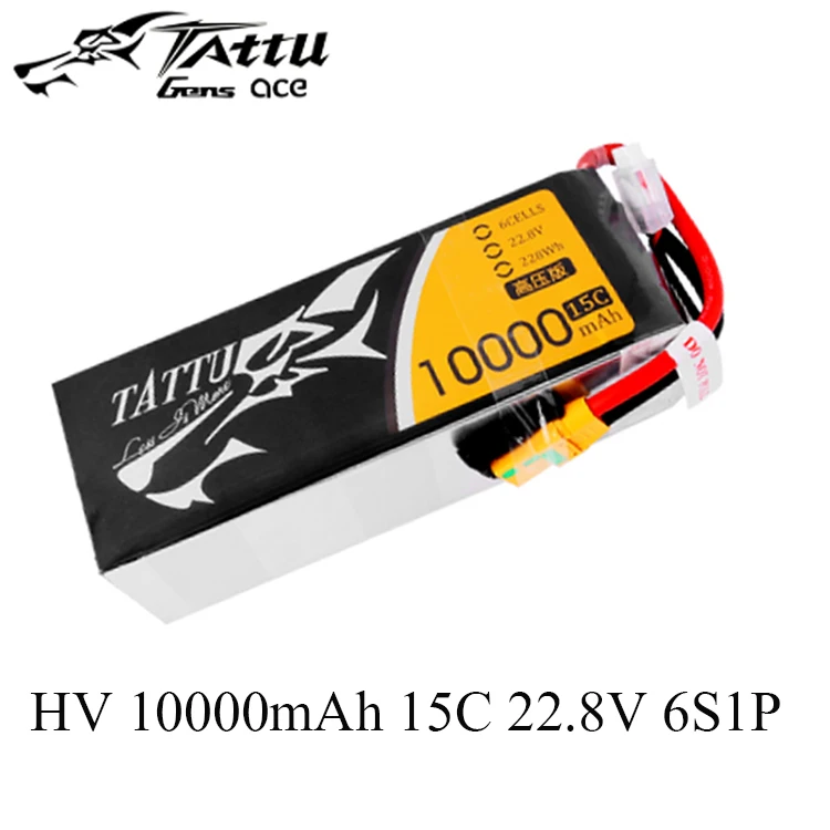 10000mA 6S 22.8V 15C Tattu UAV HV Lipo батарея 6S 10000mAh 12000mAh 16000mAh 22,8 V 15C 148Wh для большой модели самолета экспериментальные роботы динамики - Цвет: 10000mA 6S 22.8V 15C
