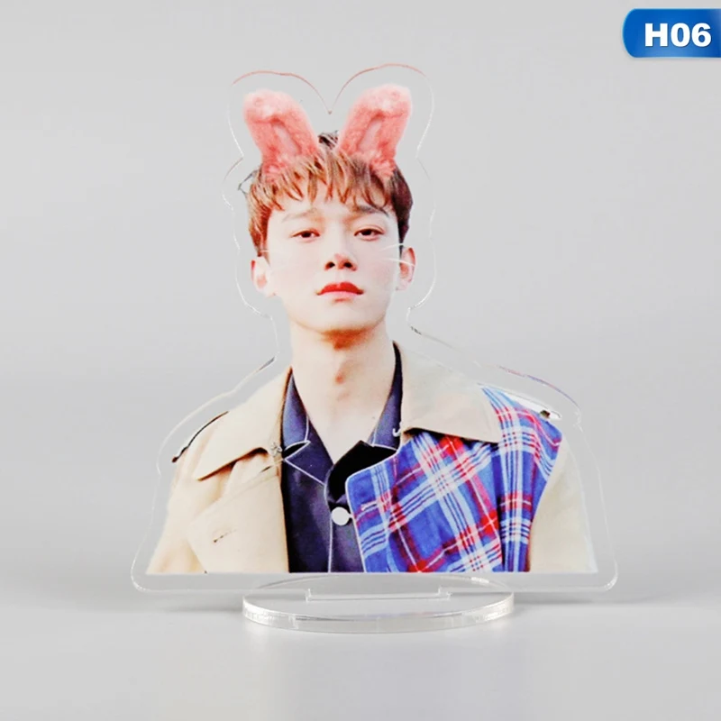 Членов EXO Kawaii стоящая фигурка куклы акриловая подставка для стола Декор Канцелярский набор - Цвет: 6