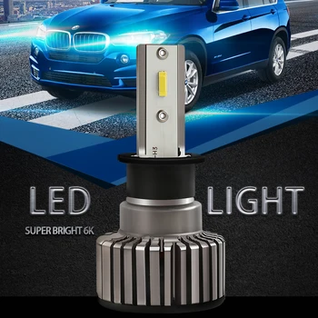 

VGETTING 2PCS Mini Auto Car LED Headlight 9005 HB3 9006 HB4 H11 H7 H1 H3 50W 5400LM 6000K Head Lamp Bulbs Canbus Fog Light 12V