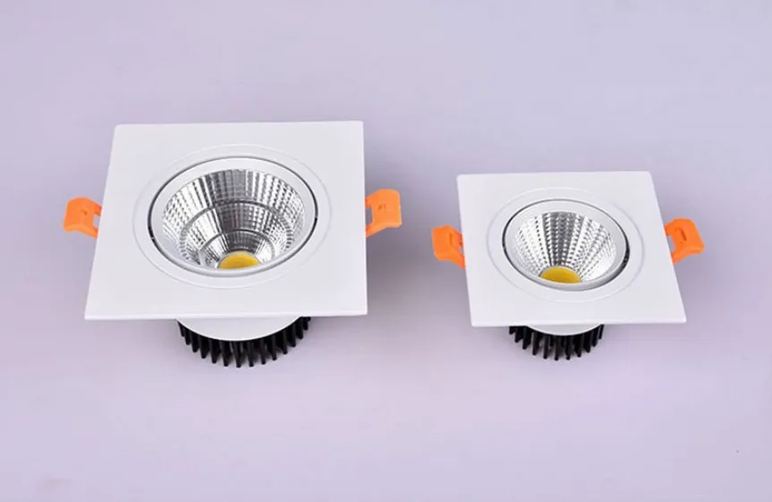 downlighter Dimmable LED COB Spotlight Ceiling lamp AC85-265V 3W 5W 7W 9W 12W 15W Aluminum recessed downlights round Led Spot Light surface downlight