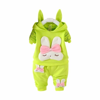 

Baby Clothing Spring Autumn Cartoon Rabbit Children Hoodies Pants 2Pcs/Set Toddler Cotton Sets Kids Outfits Infant Girls Clothes