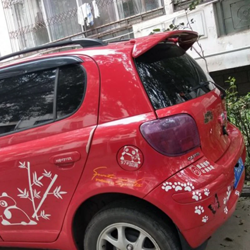 Спойлер заднего крыла из АБС материала для Toyota Vitz 2008 2013 черный или белый