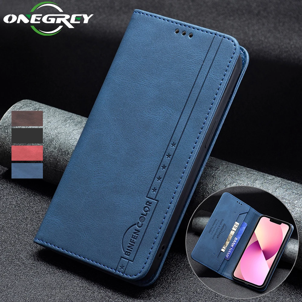 Leather Phone Bags Case For iPhone 12 13 11 Mini Pro 7 8 Plus XR X XS Max SE 2020 Business Flip Wallet Card Slots Magnetic Cover | Мобильные