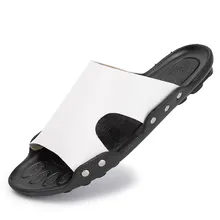 Повседневные пляжные дышащие тапочки; мужские шлепанцы; модные летние повседневные пляжные вьетнамки; нескользящие домашние тапочки