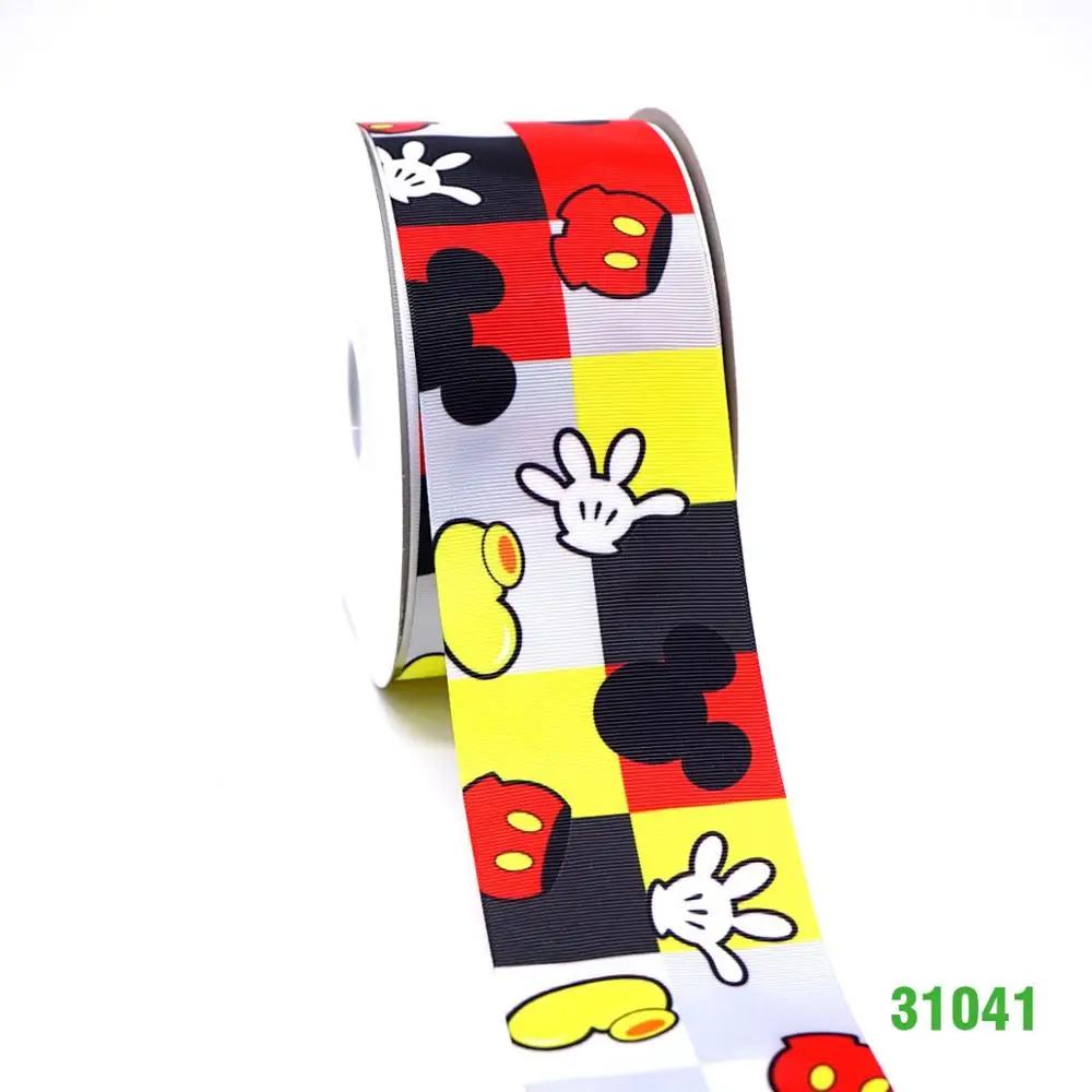 50 ярдов в Размер Микки ленты напечатанные grosgrain ленты 31022