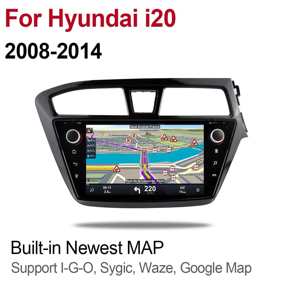 Best ZaiXi For Hyundai i20 2008~2014 RHD Right Hand Drive Car Android 9 GPS Navigation Multimedia system Bluetooth Radio Amplifier HD 3