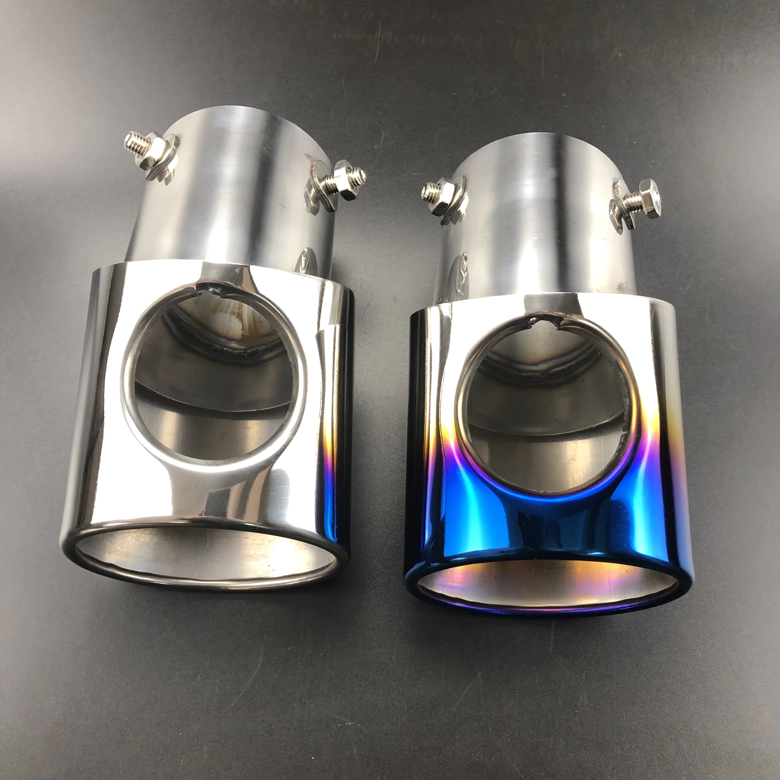 Car Stainless steel chrome exhaust tube tail pipe Case for Mitsubishi PAJERO V31 V33 V73 V93 V97 2007-exhaust pipe tip,tail pipe muffler