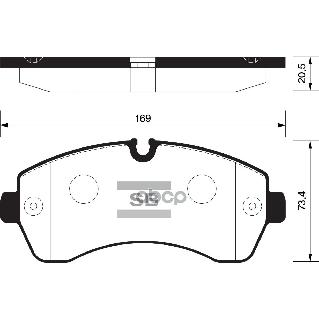 Sp1425_=Gdb1696=1243 00 [2e0698151a]!Колодки Дисковые П Mb Spri
