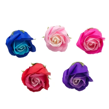 

Diameter 4.5cm three layer soap flower rose tricolor overlay Christmas Valentine's Day gift bouquet DIY wedding hand flower art