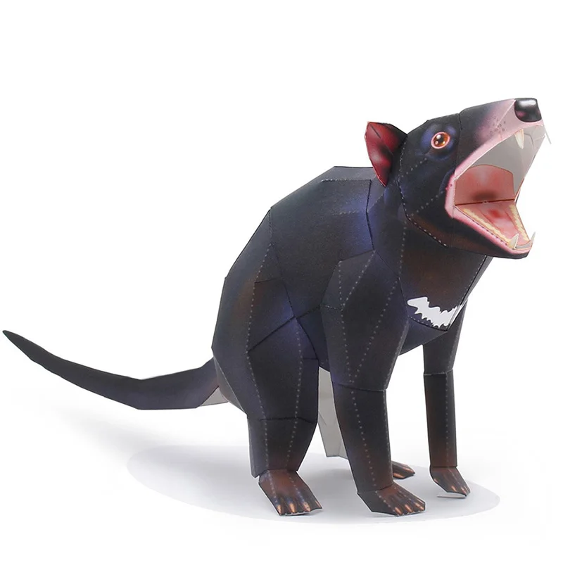 

Australia Tasmanian Devil Folding Cutting Mini 3D Paper Model Papercraft Animal Figure DIY Kids Adult Handmade Craft Toys QD-238