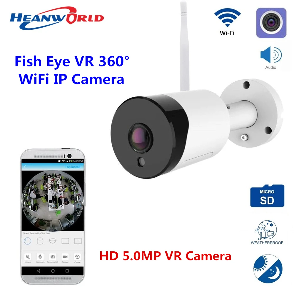 Камера видеонаблюдения Sony Fish Eye Wi Fi 5 Мп беспроводная Full HD слот для SD панорамный