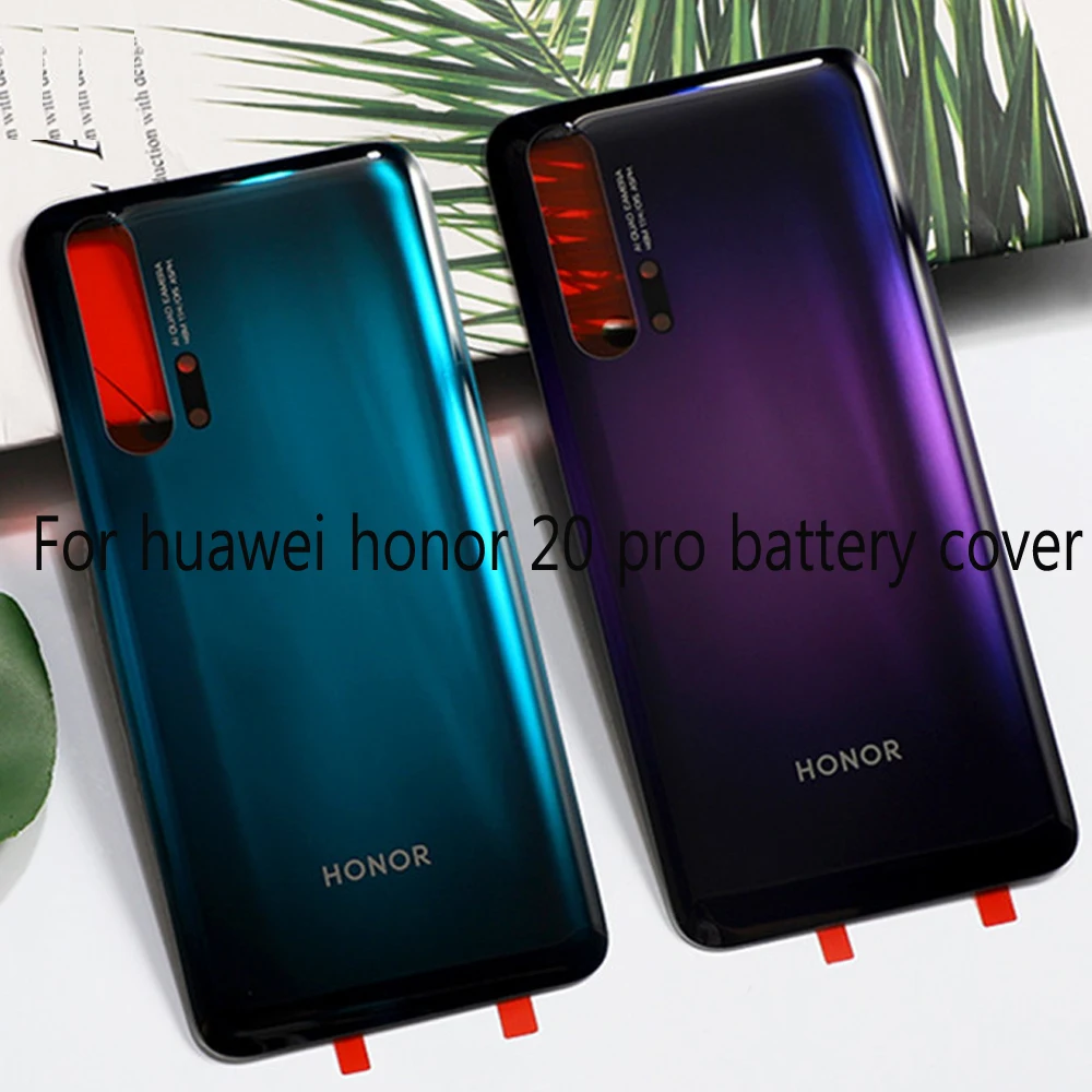 Стеклянная Крышка батарейного отсека для Huawei honor 20 pro задний корпус huawei запасные