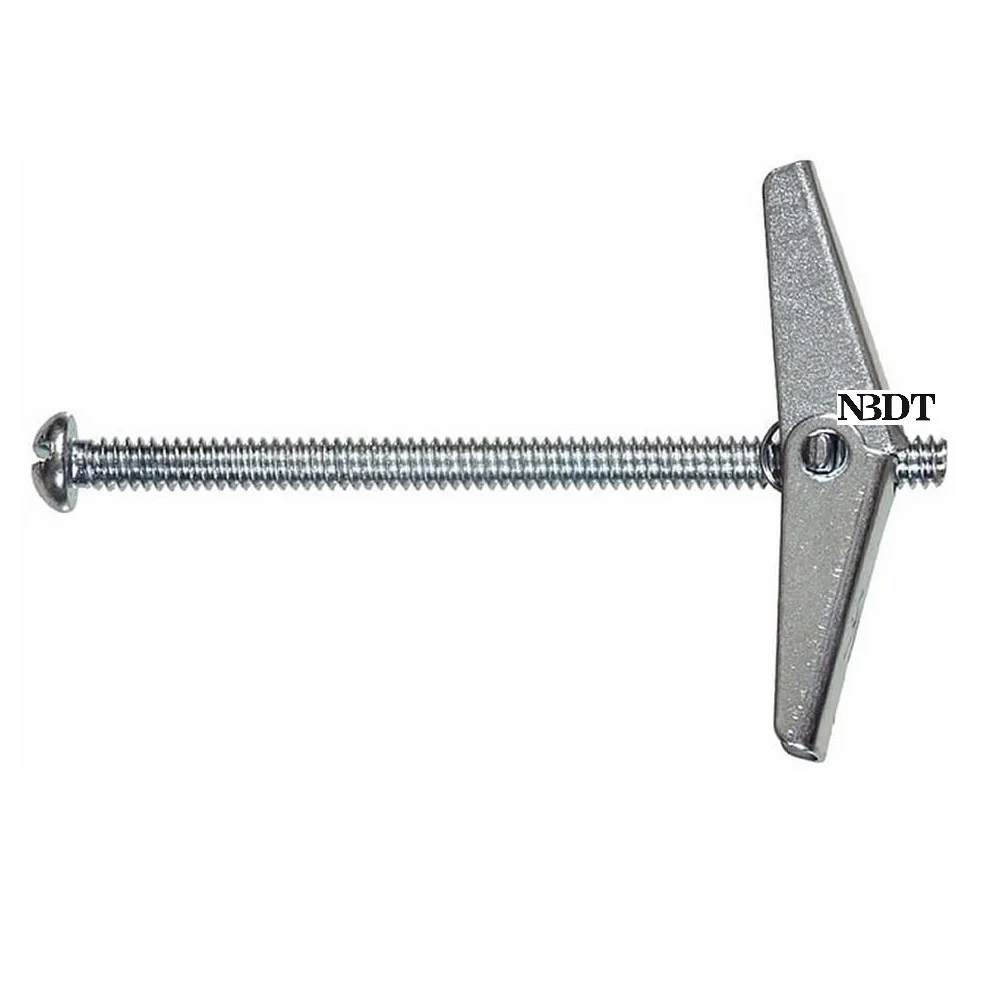 40Pcs M4 M5 M6 M8 Threaded Bolt Toggle Anchor Zinc-Plated Butterfly Spring Loaded Wing