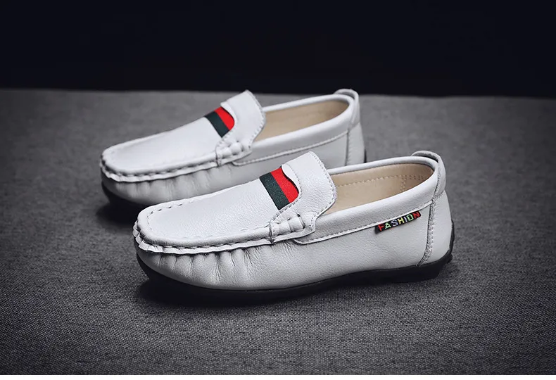 2019 New Autumn Genuine Leather children's Shoes for Boys Mocassins Fashion Kids Shoes For Girls Boys Casual Flat Slip On Loafers (10)