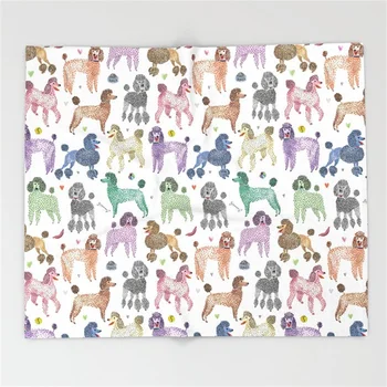 

Poodles Coral Fleece Fuzzy Blankets on Bed Throws Bedsheet for Kids Girls