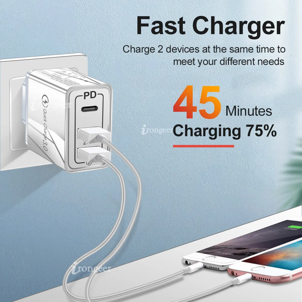 PD зарядное устройство 30 Вт usb type C зарядное устройство Быстрая зарядка 4,0 3,0 QC4.0 QC3.0 для iPhone 11X7 8 для Xiaomi huawei PD зарядное устройство для телефона