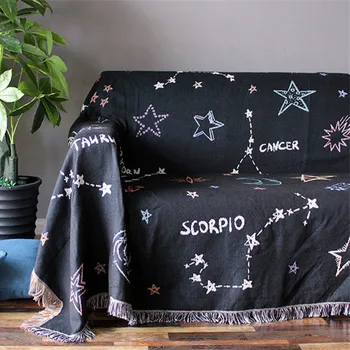 

12 Constellations Throw Blanket Slipcover Chic Cobertor Sofa Cover Non-slip Stitching Blankets Christmas Decorations For Home