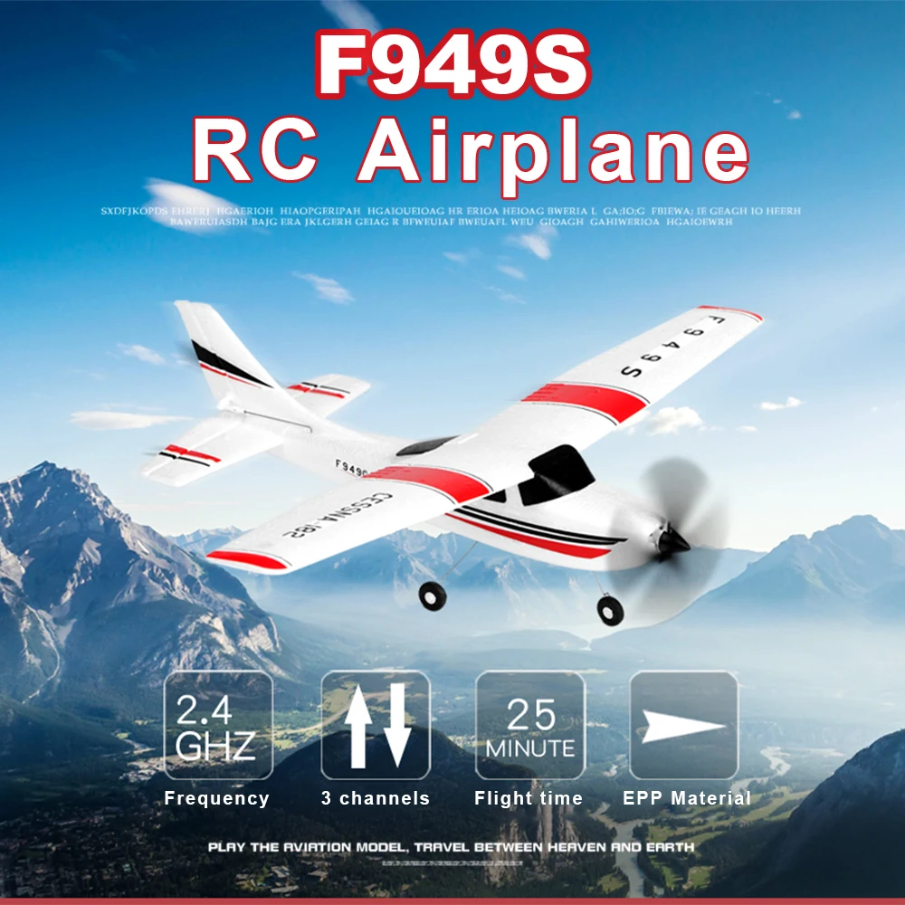 Оригинальный Wltoys F949 обновленный F949S радиоуправляемый самолет 2 4G 3CH EPP миниатюрный