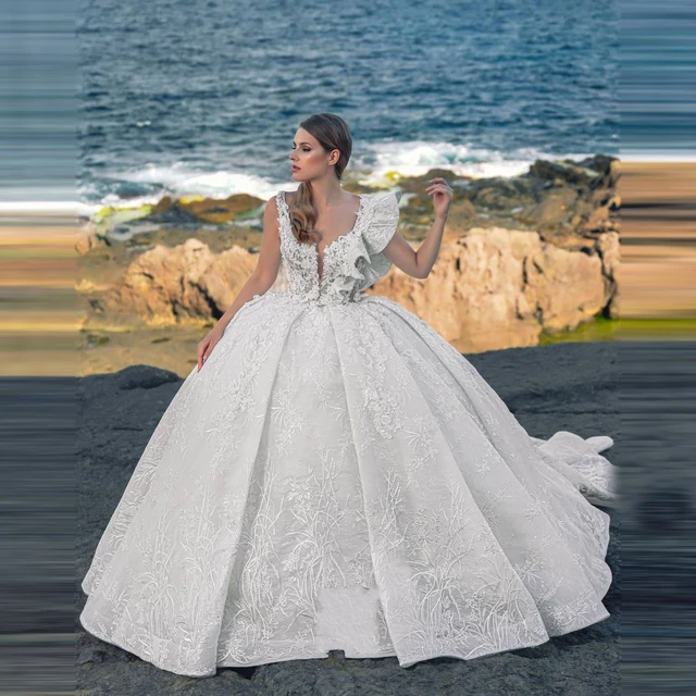 Designer Handcrafted Ball Gown Wedding Dress Bespoke Custom Made Ball –  AiSO BRiDAL