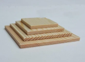 

10pcs Length:30mm Width:30mm Thickness:10mm Solid Wood Chips Square Coasters Handmade Models Children's Creative Materials