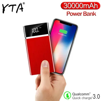 極薄30000mah電源銀行ポータブルusb batteria充電器powerbank外部バッテリーpover銀行iphone × サムスンxiaomi