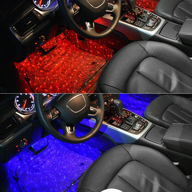 Автомобильный USB светодиодный контроллер вспышки звездного света RGB музыкальный ритм сенсорный и звуковой контроль автомобильный плафон внутреннего освещения