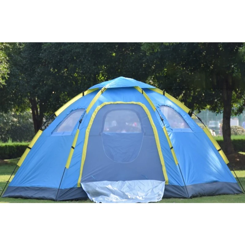 GUANGHUIO Automatic Tent Outdoor 6-8 Person Multi-Person Single-Layer Multi-Person Large Tent Camping Outing 